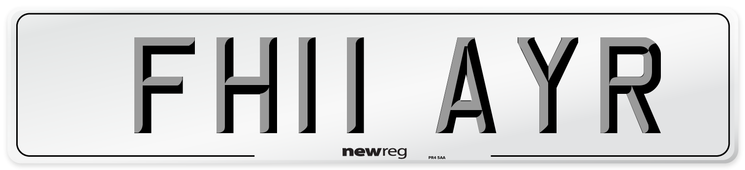 FH11 AYR Number Plate from New Reg